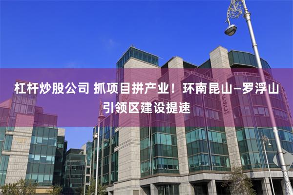 杠杆炒股公司 抓项目拼产业！环南昆山—罗浮山引领区建设提速